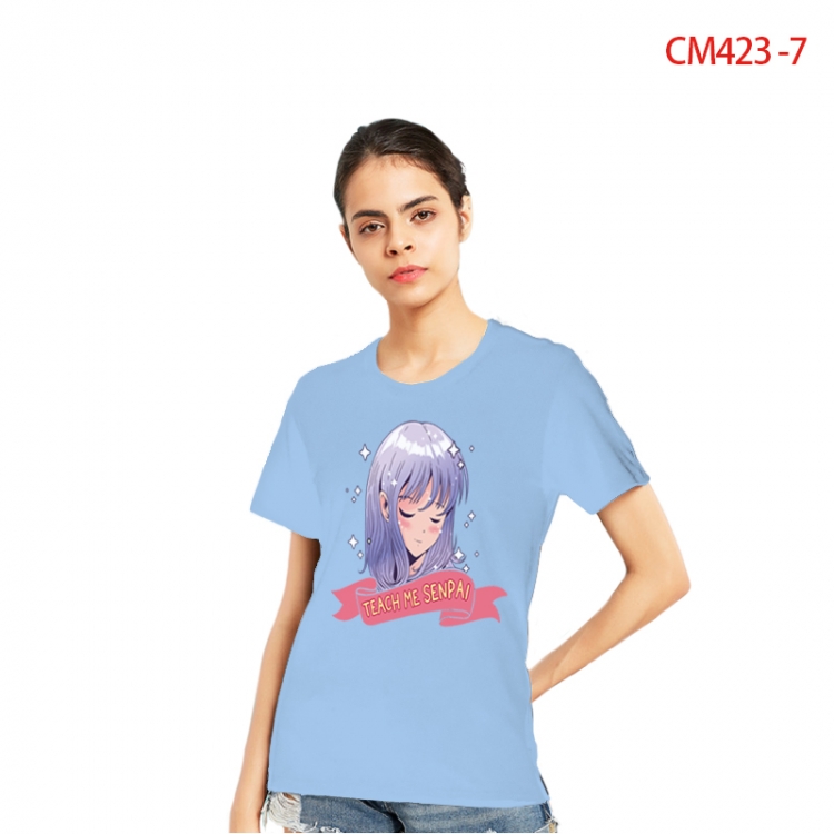 Original Women's Printed short-sleeved cotton T-shirt from S to 3XL  CM423-7