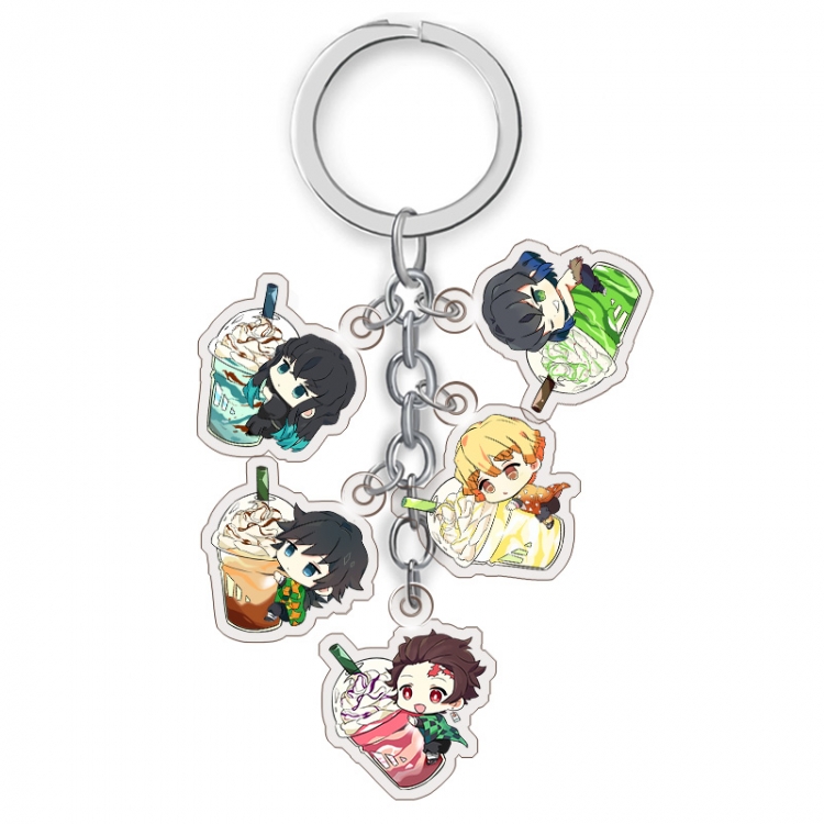 Demon Slayer Kimets Anime acrylic Key Chain price for 5 pcs A212