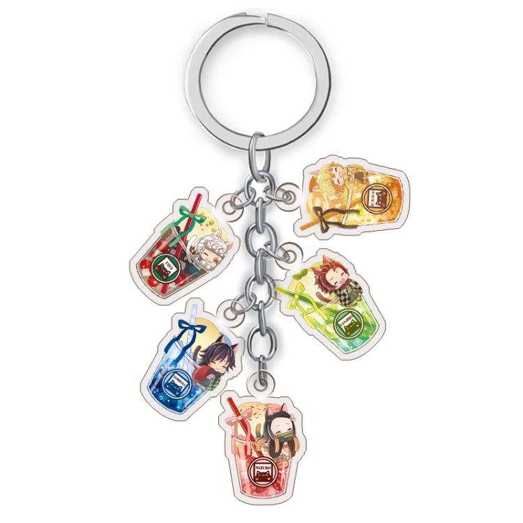 Demon Slayer Kimets Anime acrylic Key Chain price for 5 pcs A213