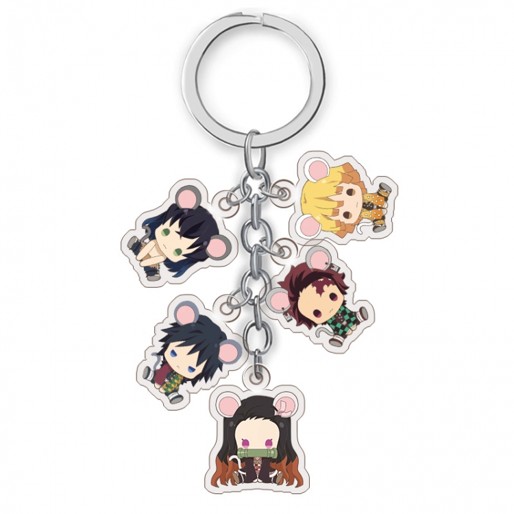 Demon Slayer Kimets Anime acrylic Key Chain price for 5 pcs A228