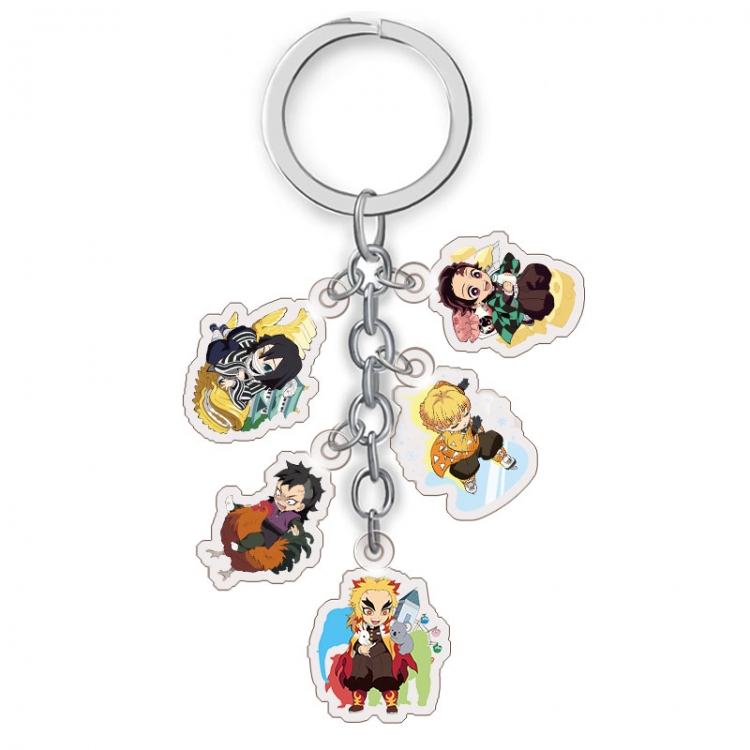 Demon Slayer Kimets Anime acrylic Key Chain price for 5 pcs A203