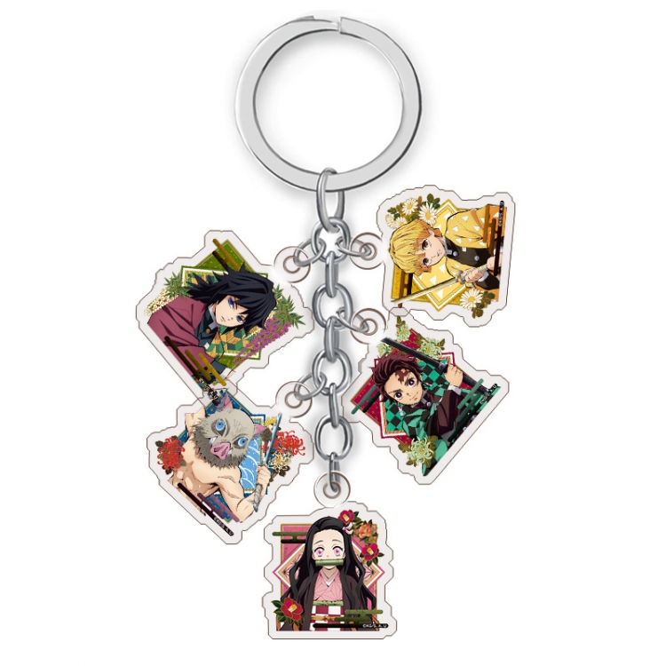 Demon Slayer Kimets Anime acrylic Key Chain price for 5 pcs A210