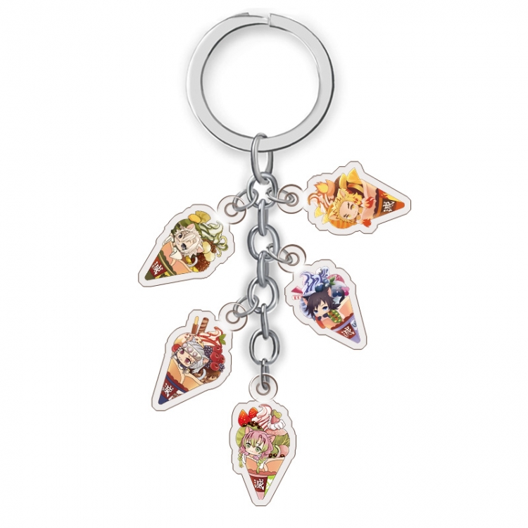 Demon Slayer Kimets Anime acrylic Key Chain price for 5 pcs A220