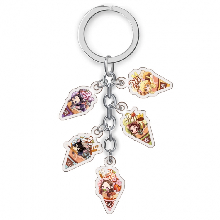 Demon Slayer Kimets Anime acrylic Key Chain price for 5 pcs A219