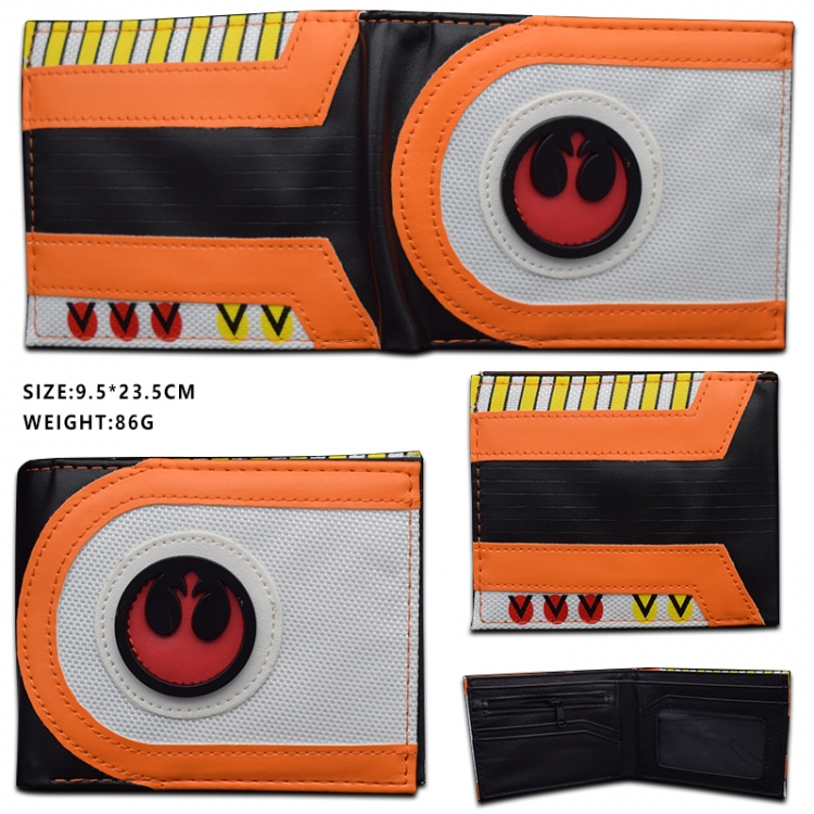 Star Wars PU short two fold Wallet 9.5X23.5CM 86G