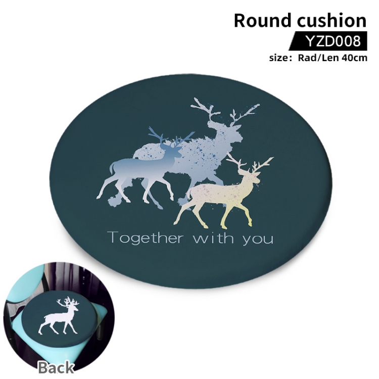 Elk animal round cushion YZD008