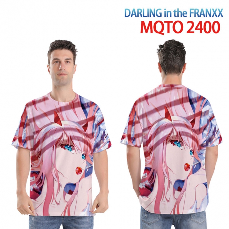 DARLING in the FRANXX    Full color printed short sleeve T-shirt 2XS-4XL, 9 sizes   MQTO 2400