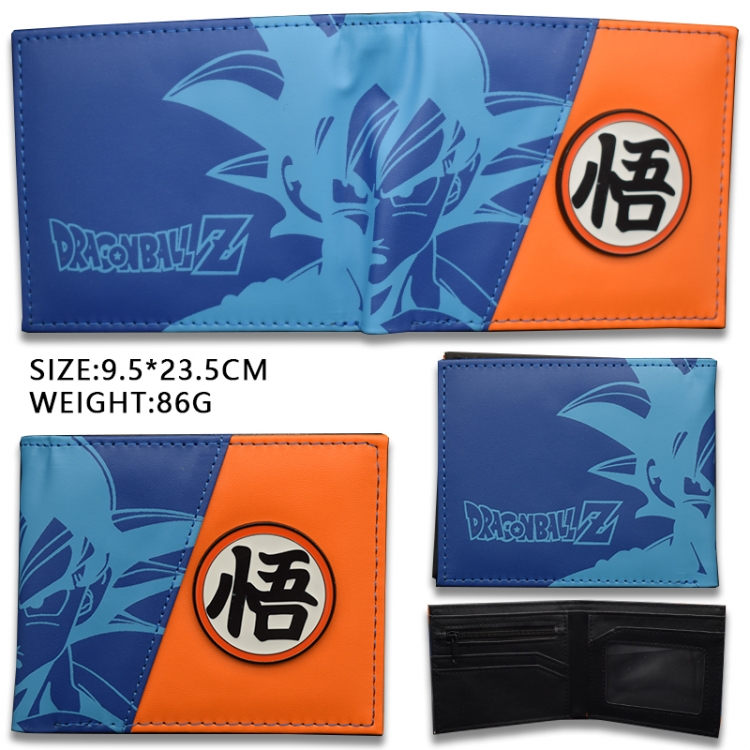 DRAGON BALL PU short two fold Wallet 9.5X23.5CM 86G