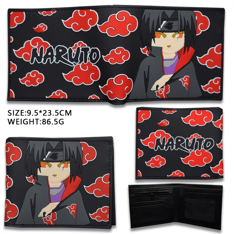 Naruto  PVC short two fold Wallet 9.5X23CM 86G