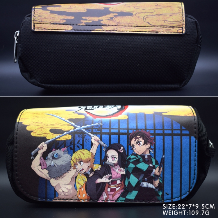 Demon Slayer Kimets Peripheral Pencil Bag large capacity student stationery box 22X7X9.5M 109.7G