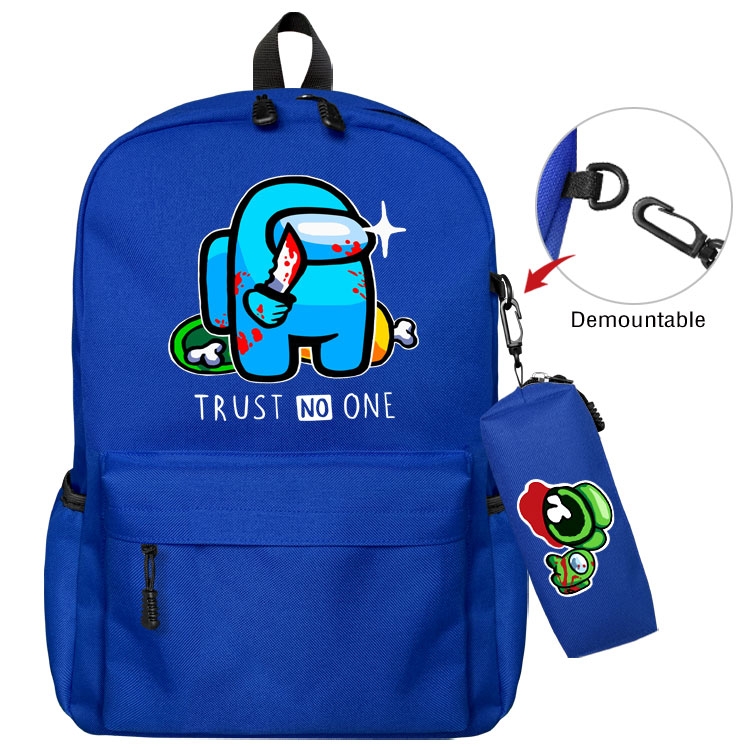 AMONG-US Cartoon student school bag backpack Pencil Bag combination