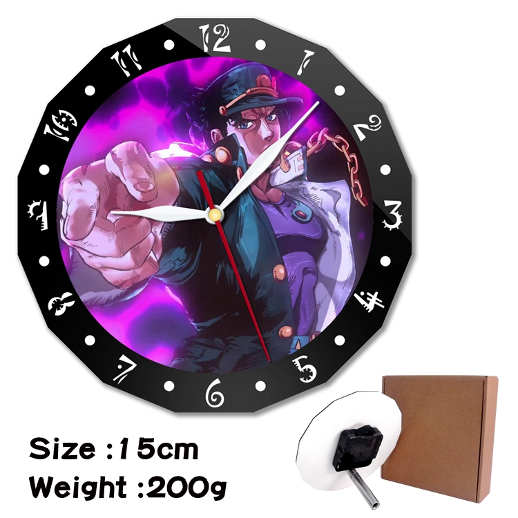 JoJos Bizarre Adventure Cartoon double acrylic wall clock alarm clock