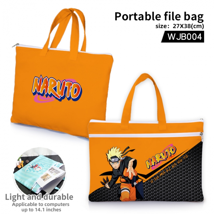 Naruto Anime portable file bag Handbag  27x38cm WJB004