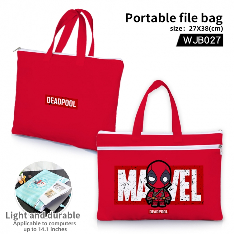 Deadpool portable file bag Handbag  27x38cm WJB027