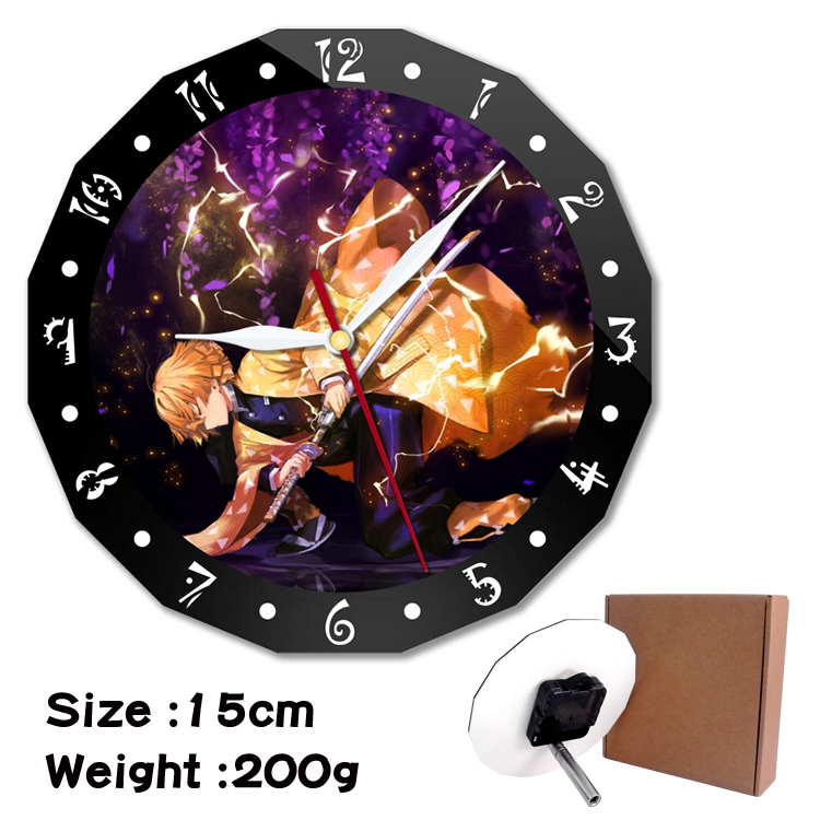 Demon Slayer Kimets Anime double acrylic wall clock alarm clock 15cm 200g