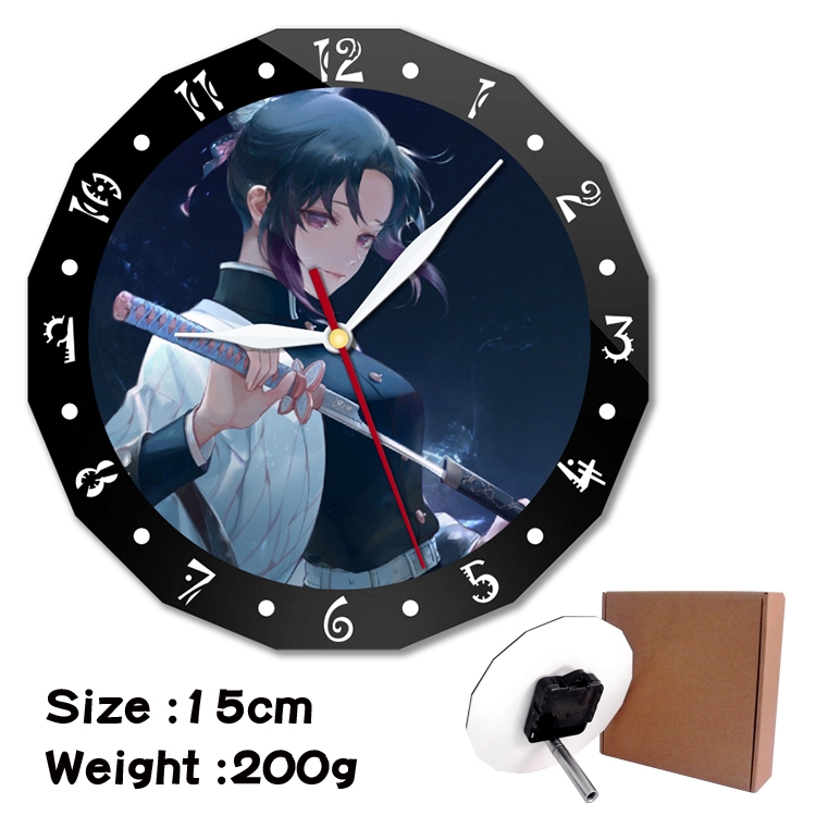 Demon Slayer Kimets Anime double acrylic wall clock alarm clock 15cm 200g