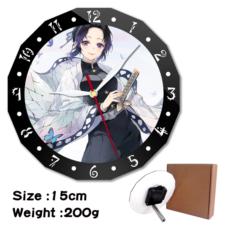 Demon Slayer Kimets Anime double acrylic wall clock alarm clock 15cm 200g