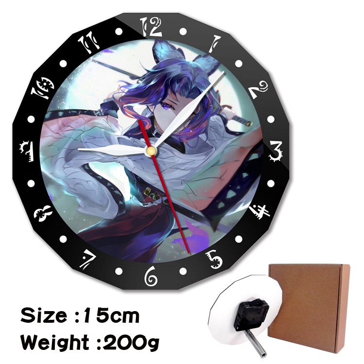 Demon Slayer Kimets Anime double acrylic wall clock alarm clock 15cm 200g