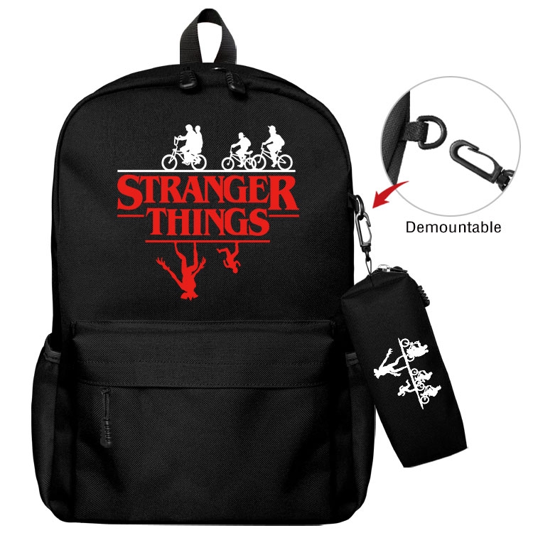  Stranger Things   Anime student school bag backpack Pencil Bag combination