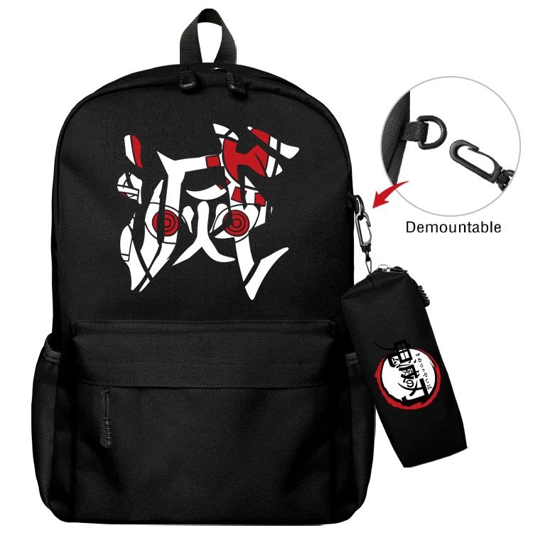 Demon Slayer Kimets Anime student school bag backpack Pencil Bag combination