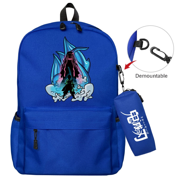 Demon Slayer Kimets Anime student school bag backpack Pencil Bag combination