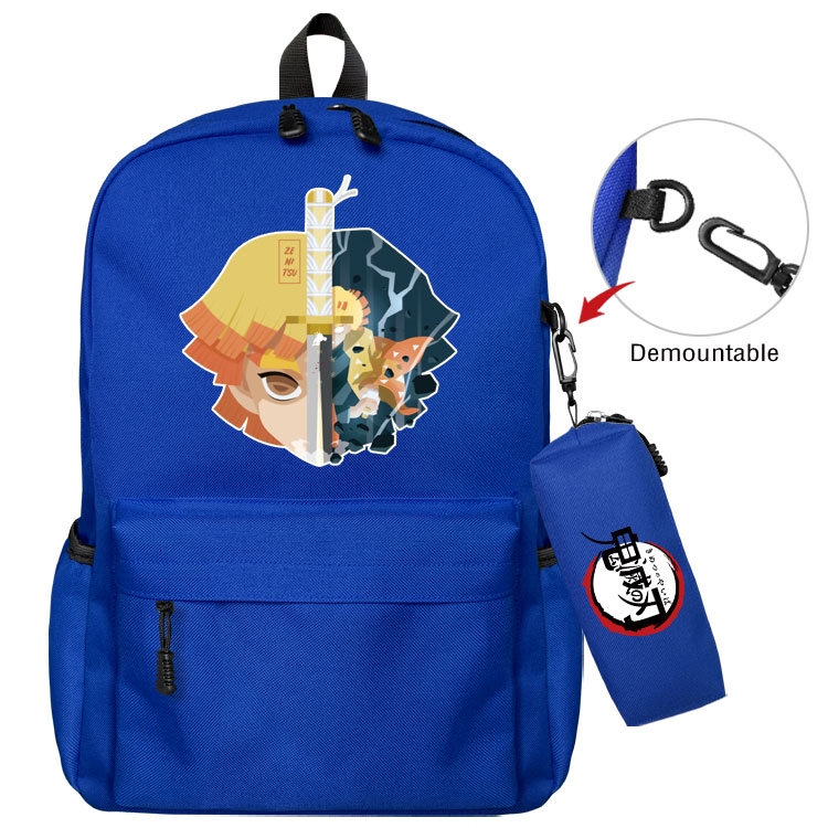 Demon Slayer Kimets Anime student school bag backpack Pencil Bag combination