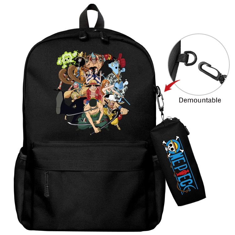 One Piece   Anime student school bag backpack Pencil Bag combination