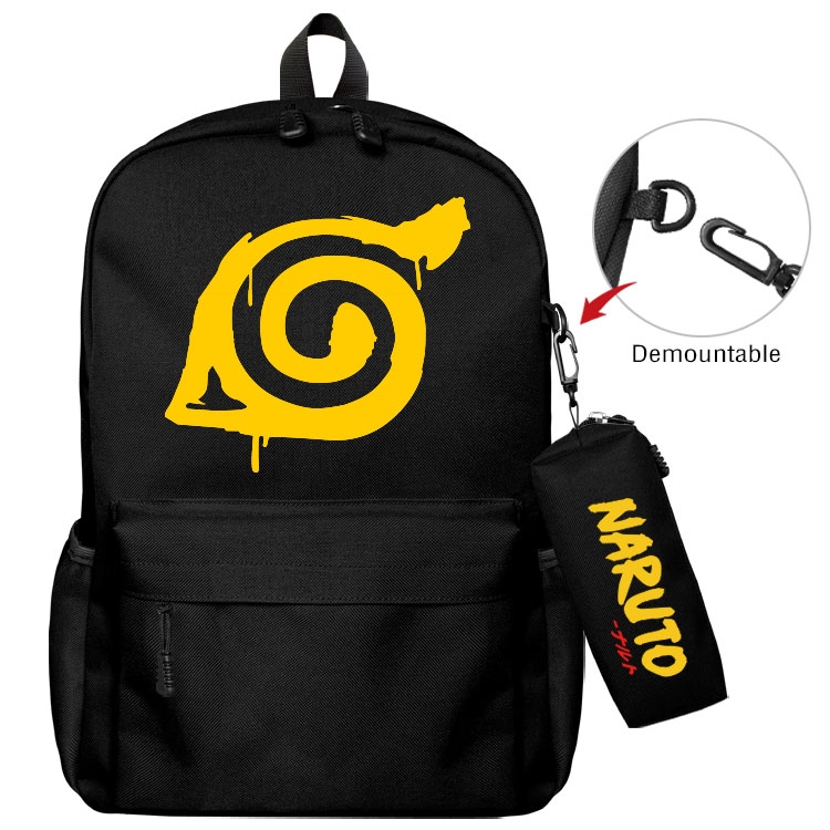 Naruto Anime student school bag backpack Pencil Bag combination