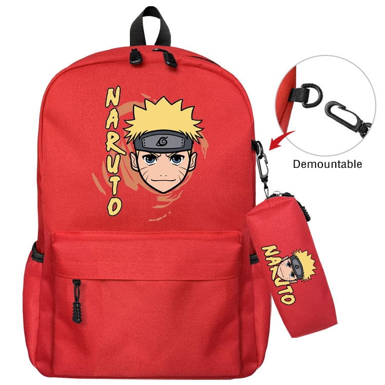  Naruto Anime student school bag backpack Pencil Bag combination