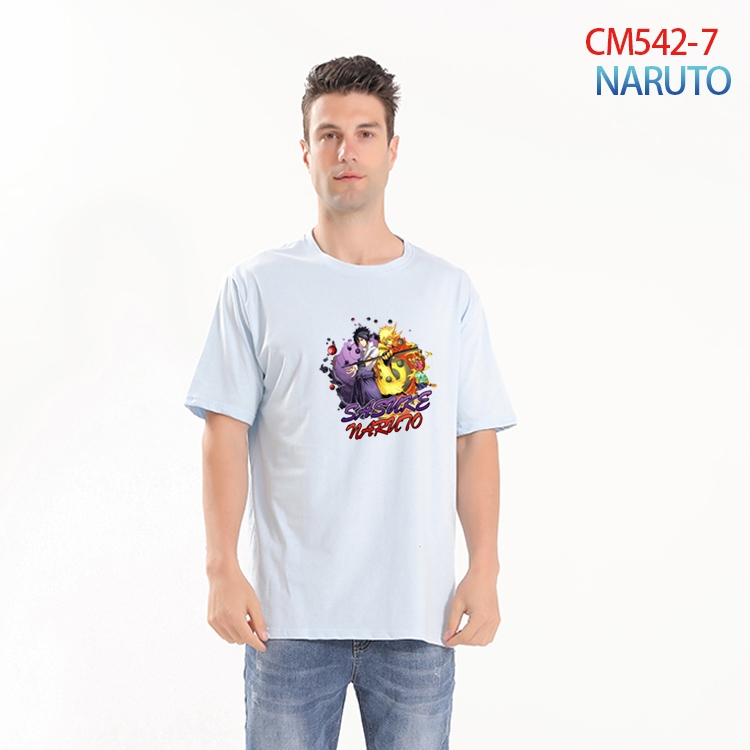 Naruto Printed short-sleeved cotton T-shirt from S to 3XL CM-542-7