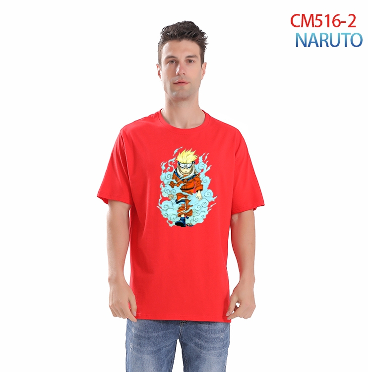 Naruto Printed short-sleeved cotton T-shirt from S to 3XL CM-516-2