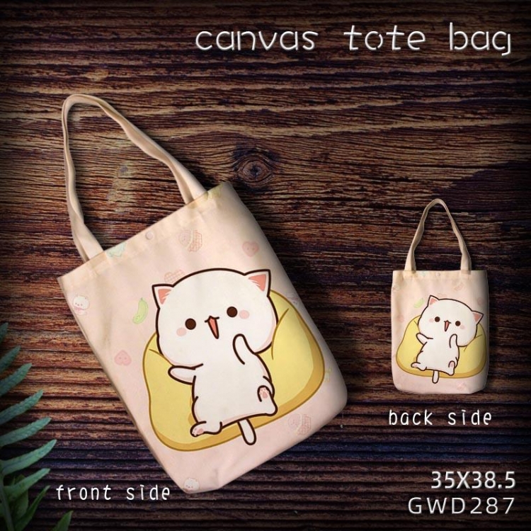 Funny cat Canvas Shopping Bag Canvas tote bag 35X38.5CM GWD287