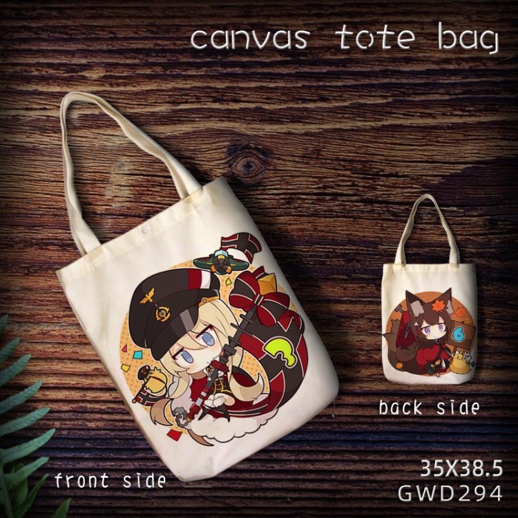 Azur Lane  Anime Canvas Shopping Bag Canvas tote bag 35X38.5CM GWD294