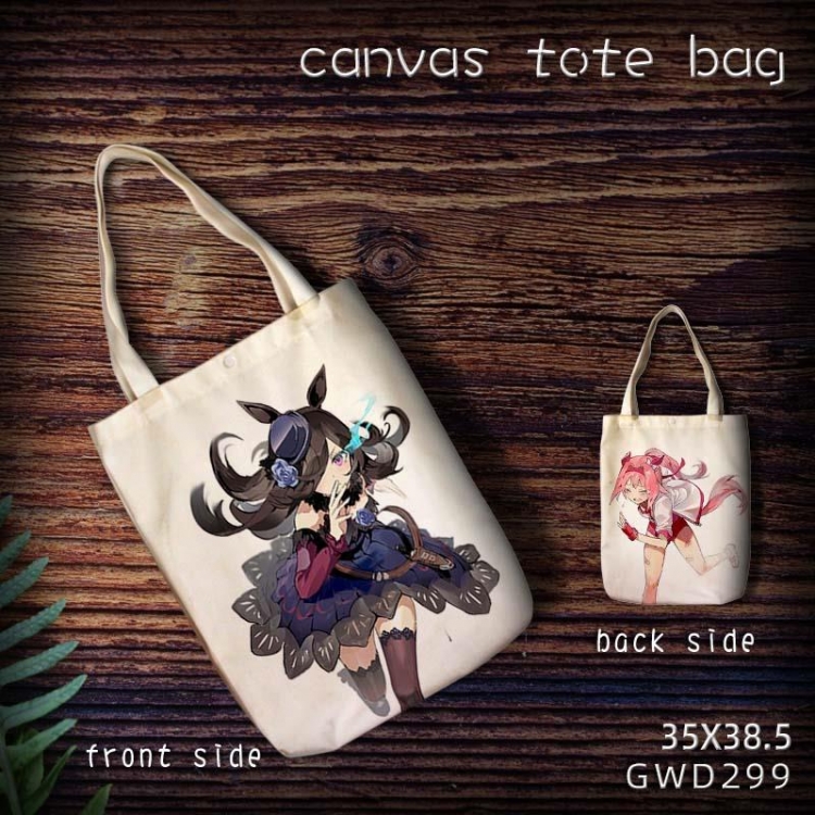 Pretty Derby  Anime Canvas Shopping Bag Canvas tote bag 35X38.5CM GWD299