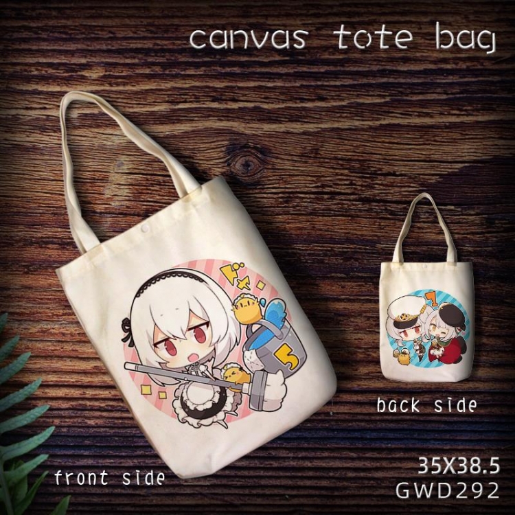Azur Lane  Anime Canvas Shopping Bag Canvas tote bag 35X38.5CM GWD292