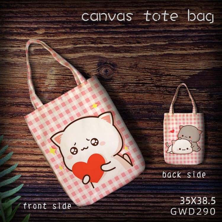 Funny cat Canvas Shopping Bag Canvas tote bag 35X38.5CM GWD290