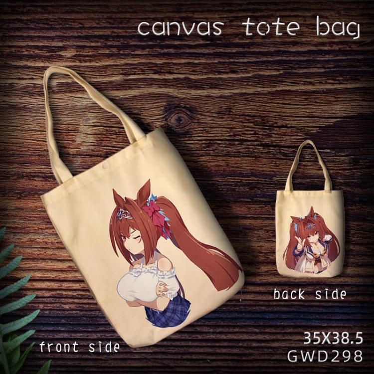 Pretty Derby  Anime Canvas Shopping Bag Canvas tote bag 35X38.5CM GWD298