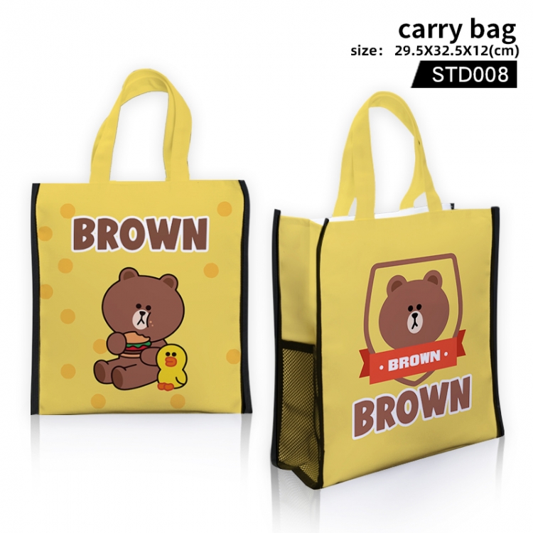 Brown bear carry bag  tote bag 29.5X32.5X12CM STD008
