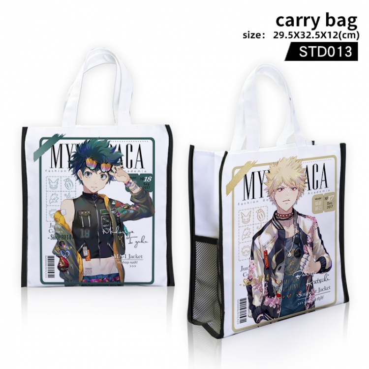 My Hero Academia Anime carry bag  tote bag 29.5X32.5X12CM STD013