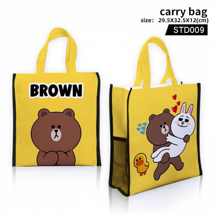 Brown bear carry bag  tote bag 29.5X32.5X12CM STD009