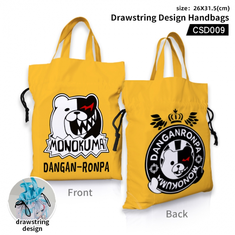 Dangan-Ronpa  Anime Drawstring Design Handbags 26X31.5CM CSD009