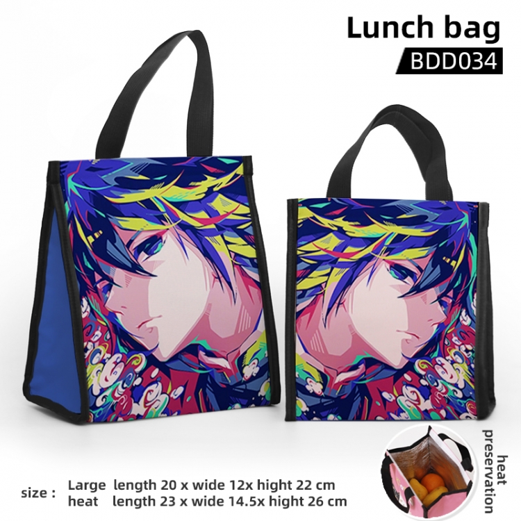 Demon Slayer Kimets Small  Anime warm lunch bag 20X12x22CM BDD34