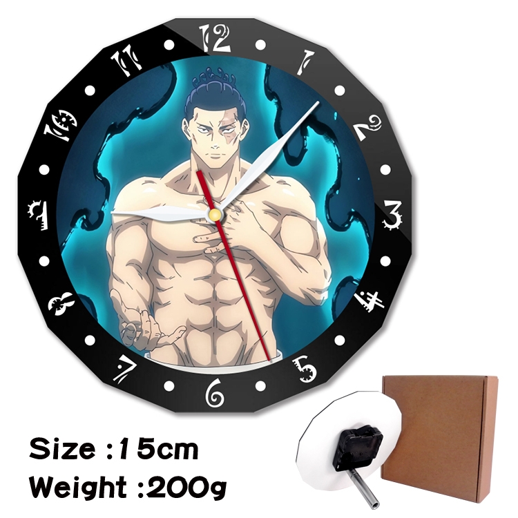 Jujutsu Kaisen Anime double acrylic wall clock alarm clock 15cm 200g