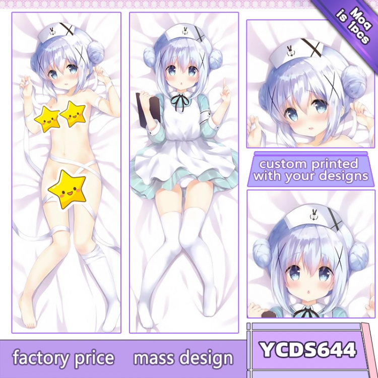 Is the order a rabbit? Anime body pillow cushion  50X150CM  YCDS644