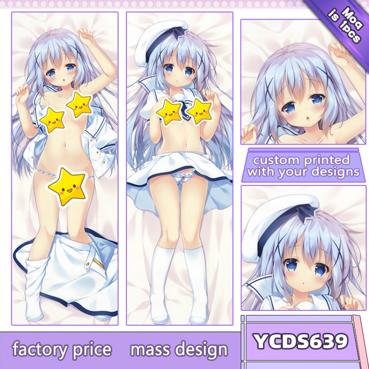 Is the order a rabbit? Anime body pillow cushion  50X150CM  YCDS639