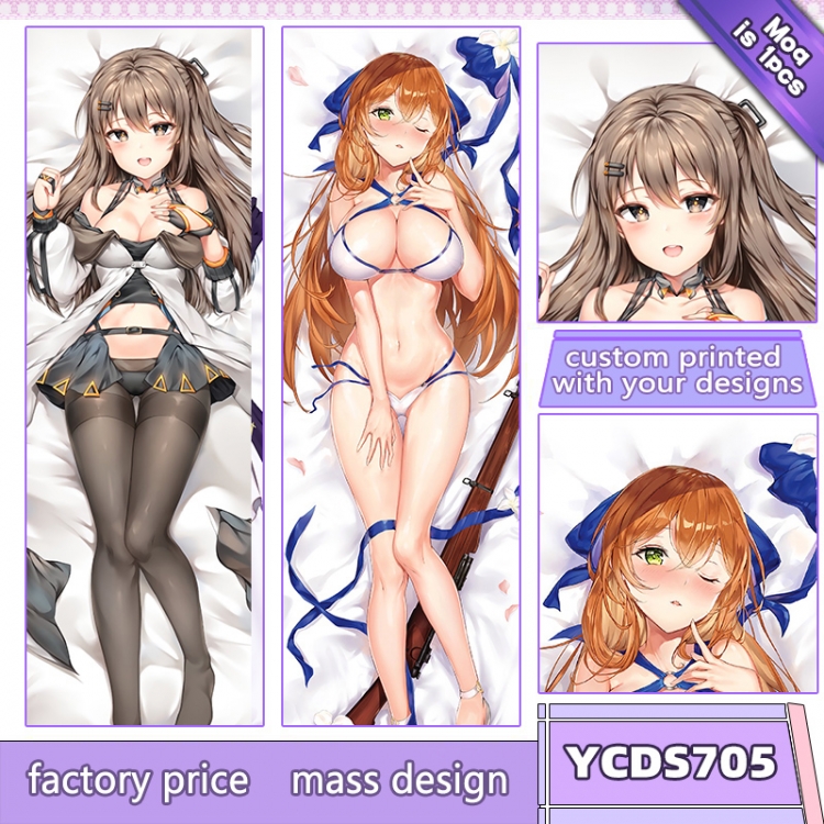 Girls Frontline Anime body pillow cushion  50X150CM YCDS705