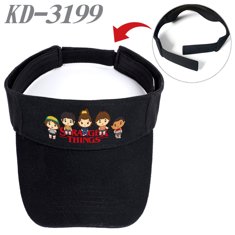 Stranger Things Anime Printed Canvas Empty Top Hat Baseball Hat Sun Hat KD-3199A