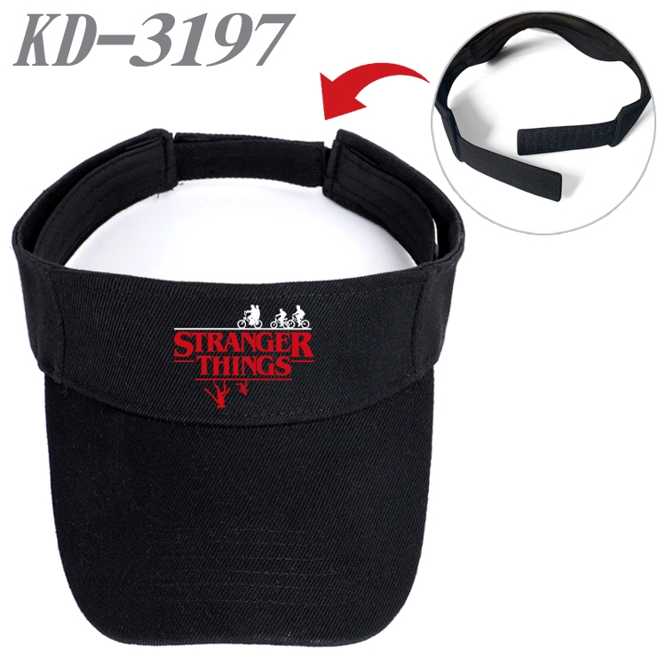 Stranger Things Anime Printed Canvas Empty Top Hat Baseball Hat Sun Hat KD-3197A