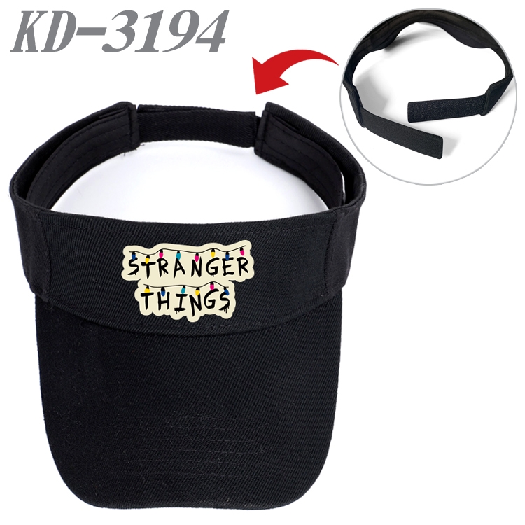 Stranger Things Anime Printed Canvas Empty Top Hat Baseball Hat Sun Hat KD-3194A