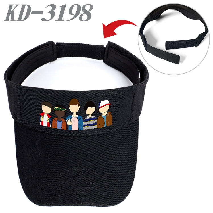 Stranger Things Anime Printed Canvas Empty Top Hat Baseball Hat Sun Hat KD-3198A
